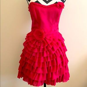 Vintage Betsey Johnson Hot pink rose Dress